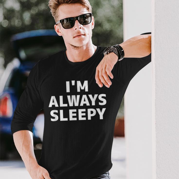 いつも眠いシャツいつも眠い 長袖Tシャツ 彼への贈り物