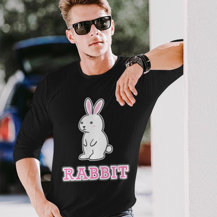 うさぎ Rabbit『ハロー』兎【どうぶつフレンズ】グッズ ゆるくて かわいい イラスト 長袖Tシャツ 彼への贈り物