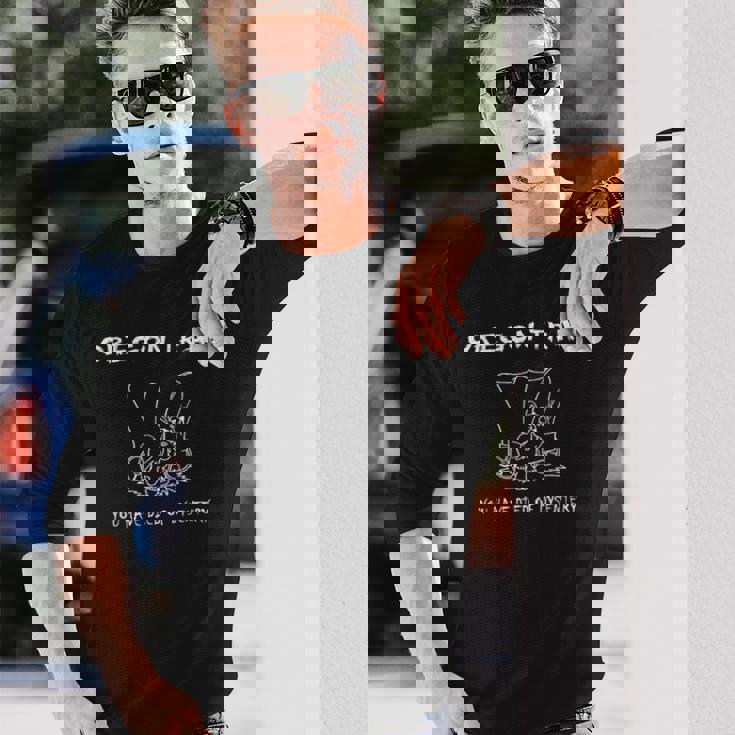 おもしろオレゴンワゴン トレイル You Have Died Of Dysentery 長袖Tシャツ 彼への贈り物