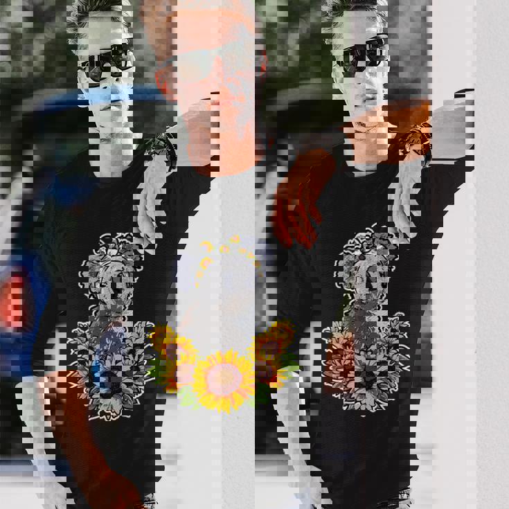 かわいいコアラベア ポイズンひまわりデココアラ 長袖Tシャツ 彼への贈り物