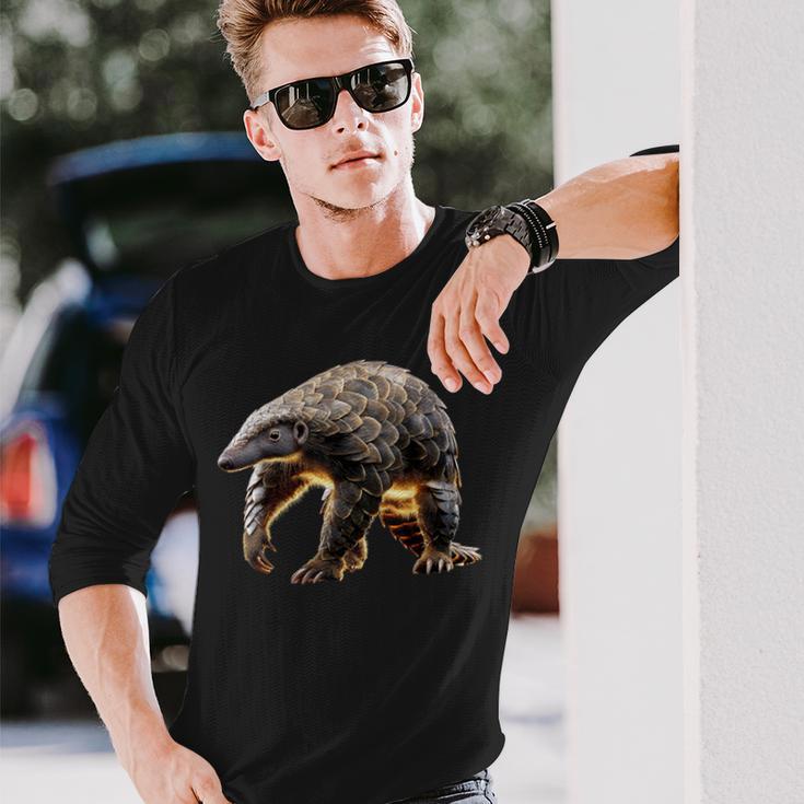 かわいいセンザンコウ ウロコアリクイ センザンコウ 長袖Tシャツ 彼への贈り物