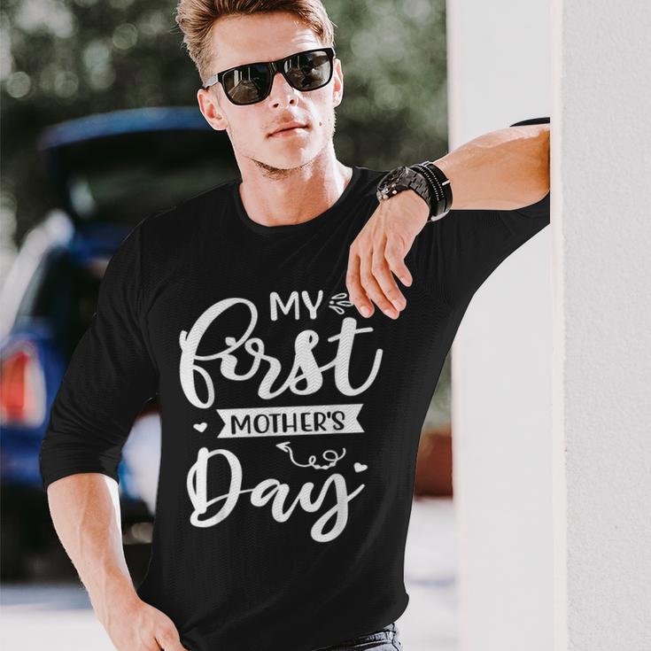 はじめての母の日 ママのために ハッピー・マザーズ・デイ 長袖Tシャツ 彼への贈り物