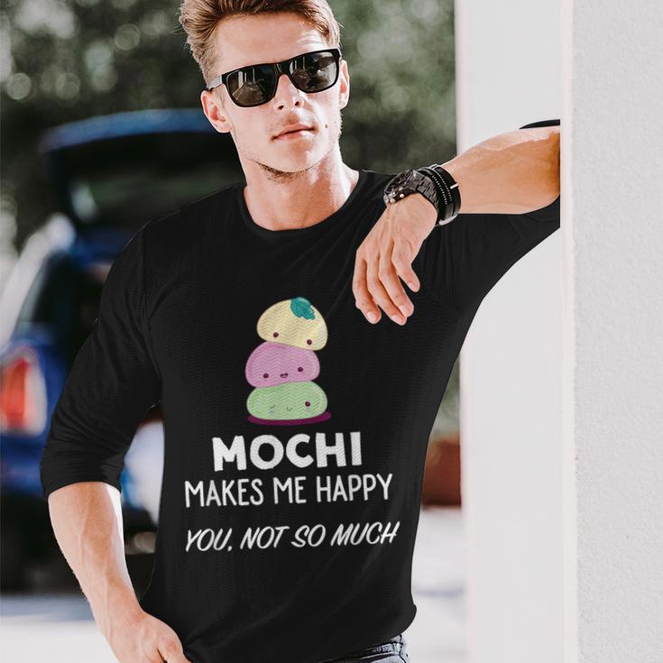 もちは私を幸せにする 長袖Tシャツ 彼への贈り物