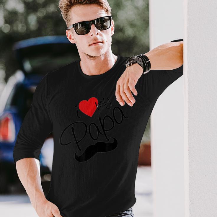 アイ・ラブ・マイ・パパ 長袖Tシャツ 彼への贈り物