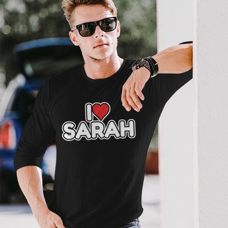 アイ・ラヴ・サラ 長袖Tシャツ 彼への贈り物