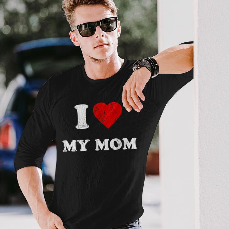 アイ・ラヴ・マイ・マム 長袖Tシャツ 彼への贈り物