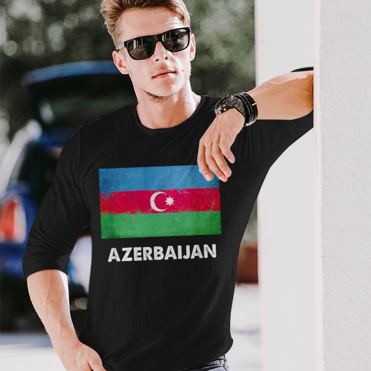 アゼルバイジャン国旗tシャツ 長袖Tシャツ 彼への贈り物