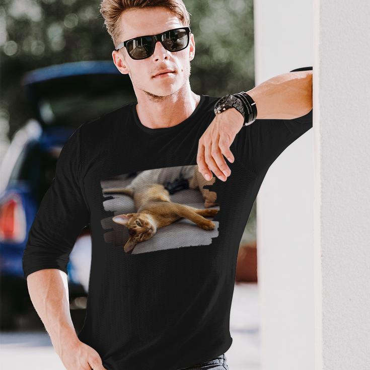 アビシニアン・フェリス・カタス 長袖Tシャツ 彼への贈り物