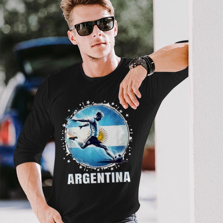 アルゼンチン選手のためのアルゼンチンシャツ レトロ ボーイズ アルゼンチン 長袖Tシャツ 彼への贈り物