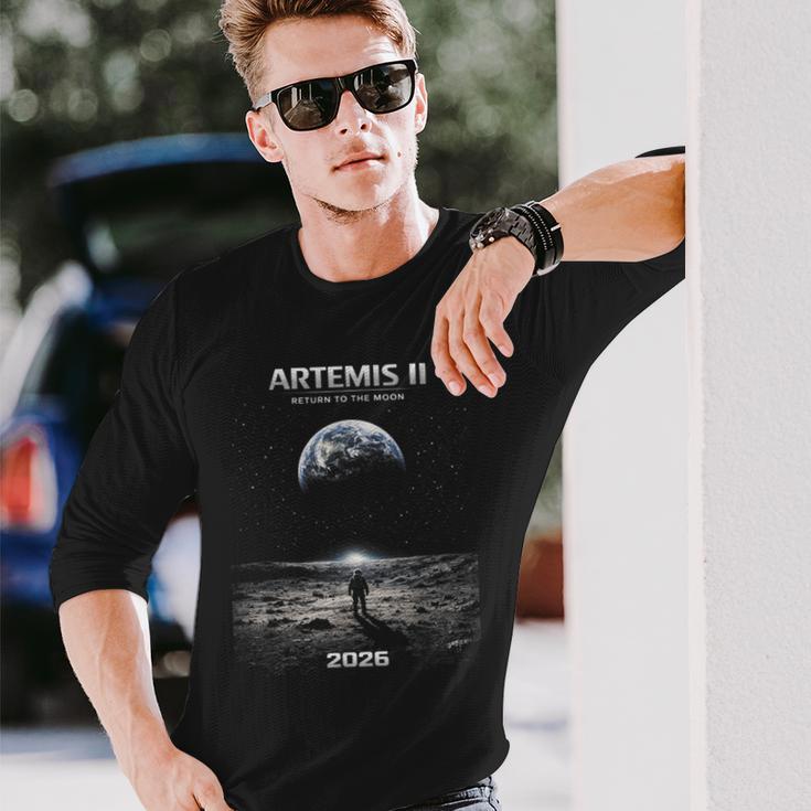 アルテミス 宇宙飛行士ミッション トゥ・ザ・ムーン 2026 ロケットアルテミス2 長袖Tシャツ 彼への贈り物