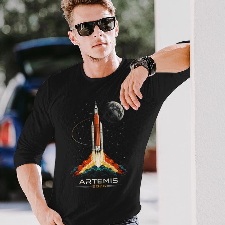 アルテミスii宇宙ロケット打ち上げミッショントゥザムーンアルテミス2 長袖Tシャツ 彼への贈り物