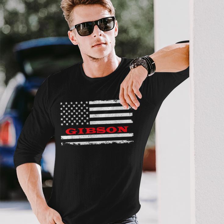 アーカンソー州 アメリカ国旗 ギブソン Usa 愛国心 お土産 長袖Tシャツ 彼への贈り物