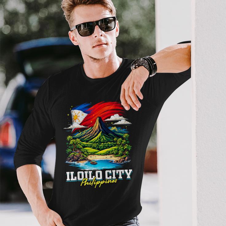 イロイロ市 フィリピン お土産 フィリピン国旗 長袖Tシャツ 彼への贈り物