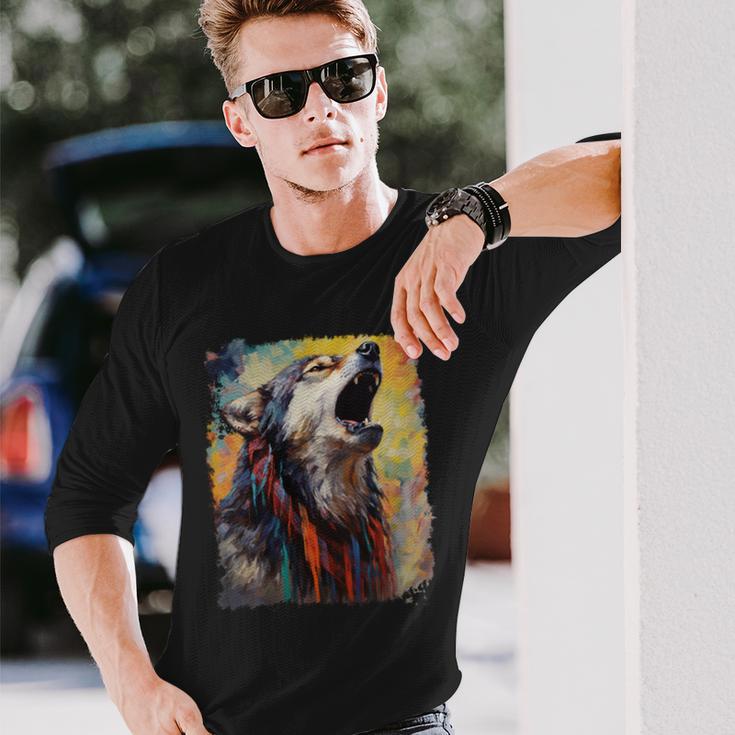 ウルフマン 長袖tシャツ 長袖Tシャツ 彼への贈り物