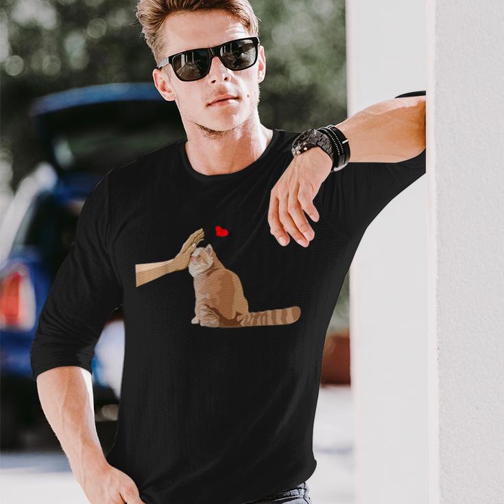エキゾチックショートヘア猫エキゾチックショートヘア 長袖Tシャツ 彼への贈り物