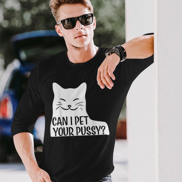 オマンコを撫でてもいい？ 長袖Tシャツ 彼への贈り物