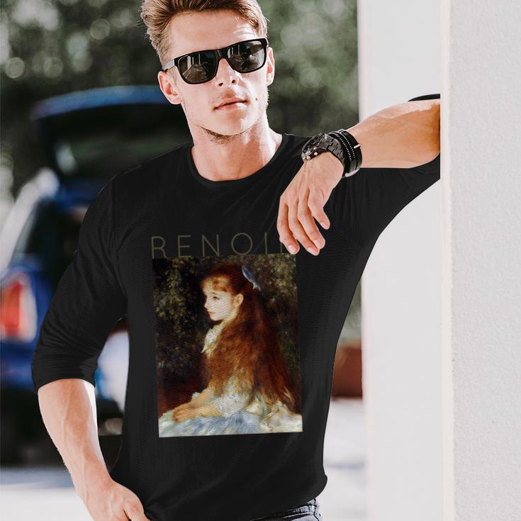 オーギュスト・ルノワール マドモアゼル・ダンヴェールの肖像 長袖Tシャツ 彼への贈り物