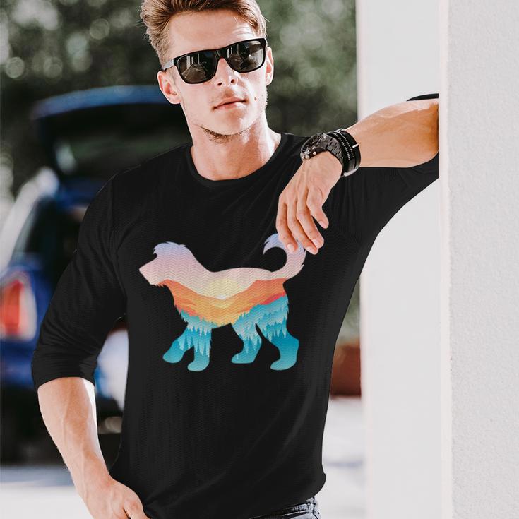 オーストラリア ラブラドゥードル 自然 ハイキング 犬 日の出 アドベンチャー 長袖Tシャツ 彼への贈り物