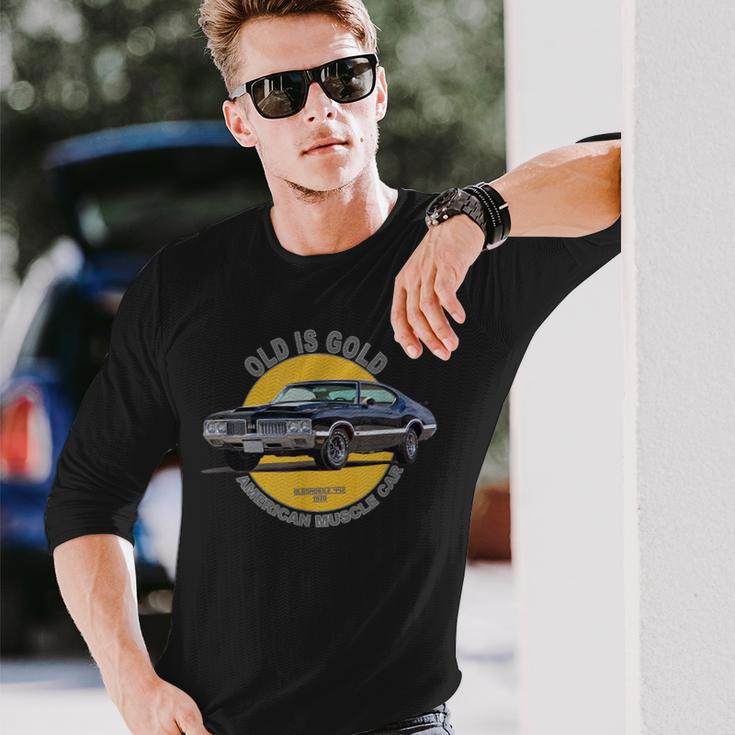 オールズモビル 442 アメリカンマッスルカー 60年代 70年代 オールドイズゴールド 長袖Tシャツ 彼への贈り物