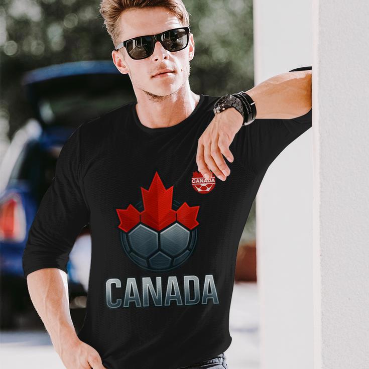 カナダ サッカー ジャージ レッド フットボール ファン プレーヤー 旅行 長袖Tシャツ 彼への贈り物
