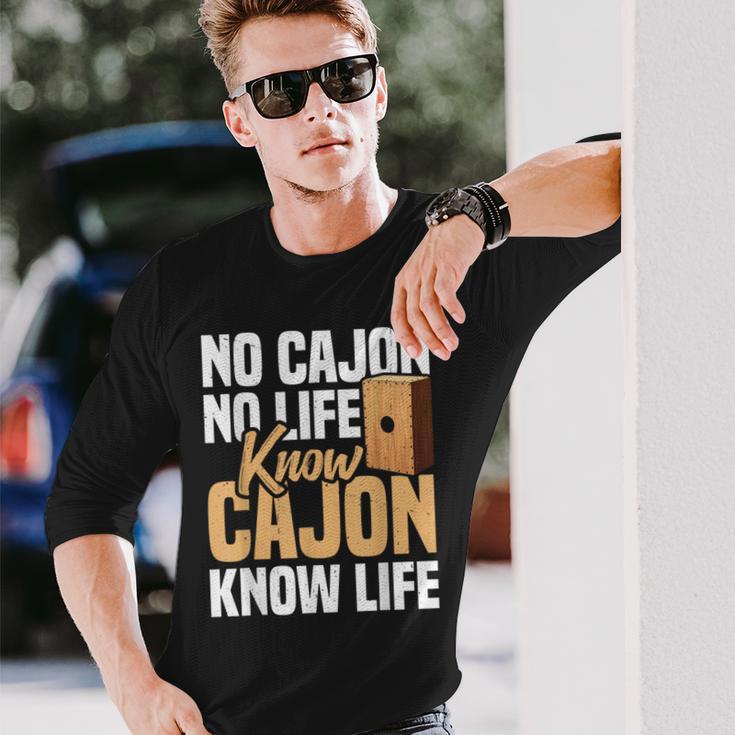カホン奏者 カホン 音楽愛好家 人生を知る カチョン ペルーのカホン 長袖Tシャツ 彼への贈り物