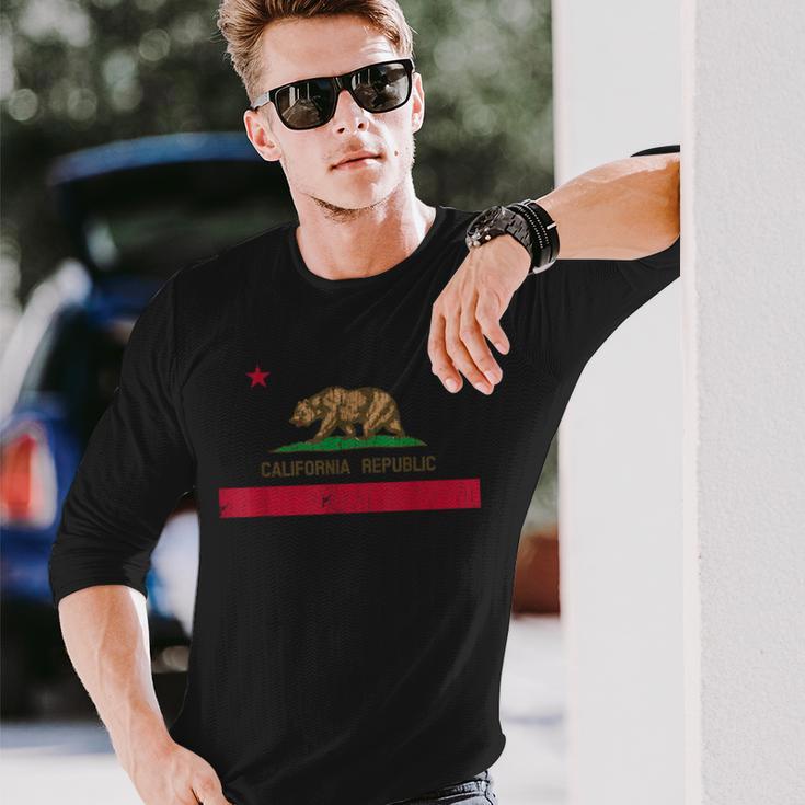 カリフォルニア州旗ベア 1846 長袖Tシャツ 彼への贈り物