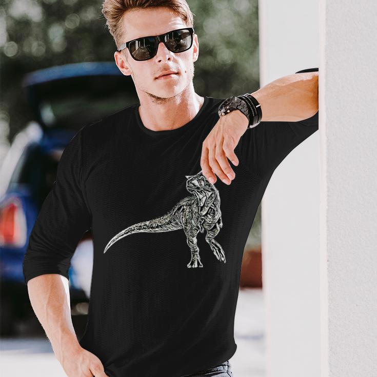 カルノタウルス 恐竜 ディノサワ 肉食恐竜 長袖Tシャツ 彼への贈り物