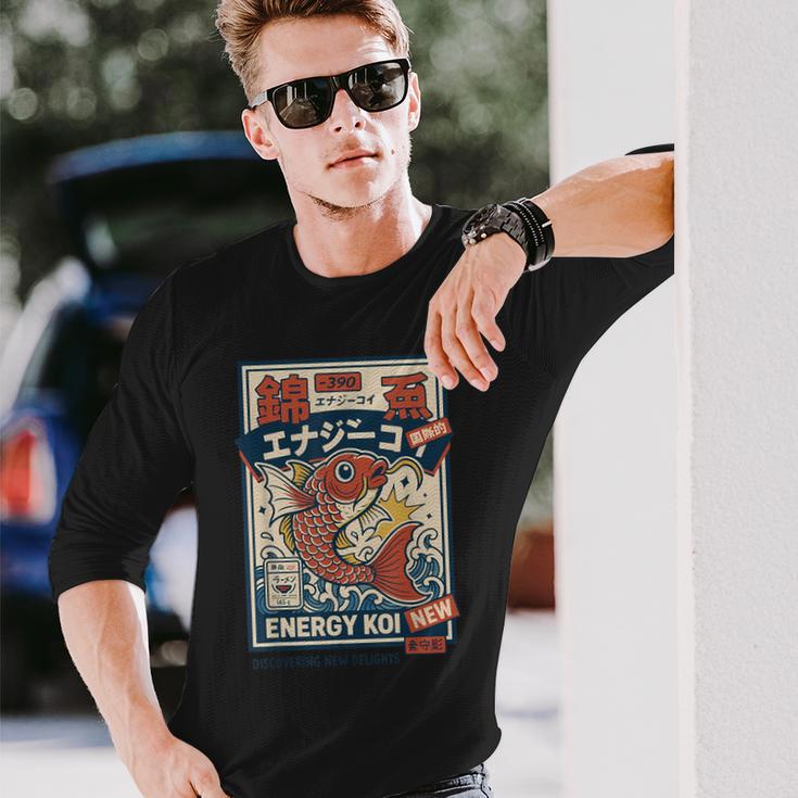 カワイイ オタク アニメ 日本 ストリートウェア 鯉 グランジ 長袖Tシャツ 彼への贈り物
