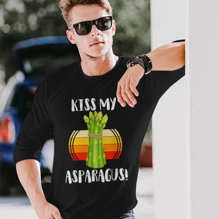 キスマイアスパラガス 野菜ミーム 農家 オーガニック ガーデニング 長袖Tシャツ 彼への贈り物