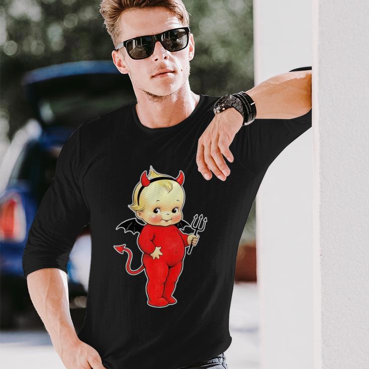 キューピー ベイビー デビル キュート 長袖Tシャツ 彼への贈り物