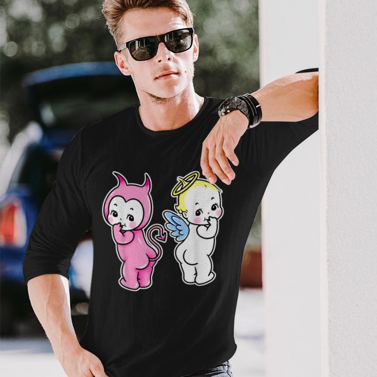 キューピー ベビー エンジェル デビル ケルブ 長袖Tシャツ 彼への贈り物