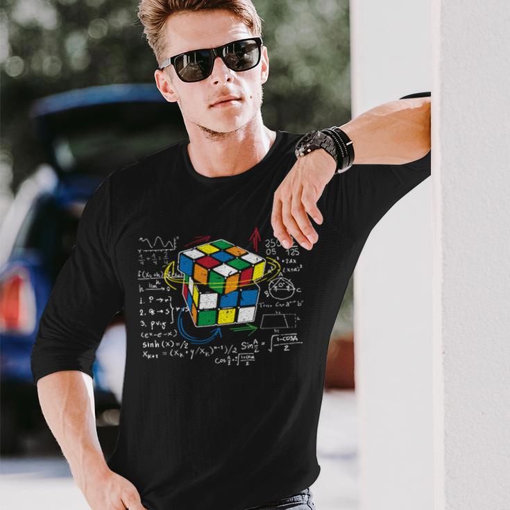 キューブマジック 数学方程式 レトロ オタクルービック 長袖tシャツ 長袖Tシャツ 彼への贈り物