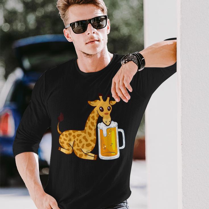 キリンビール 愉快なキリン愛好家 面白いキリン 長袖Tシャツ 彼への贈り物