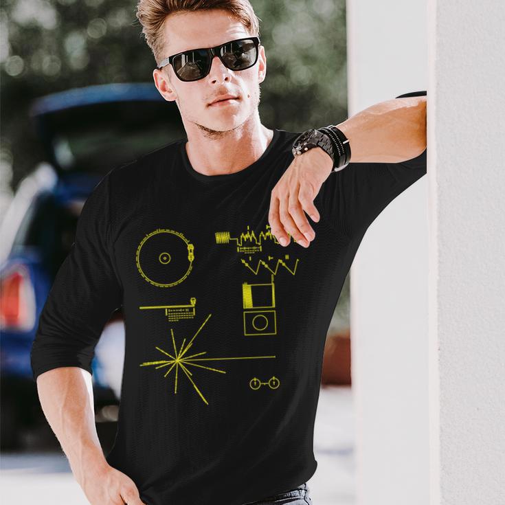 クラシック Nasa ボイジャー ゴールデンレコード 長袖tシャツ 長袖Tシャツ 彼への贈り物