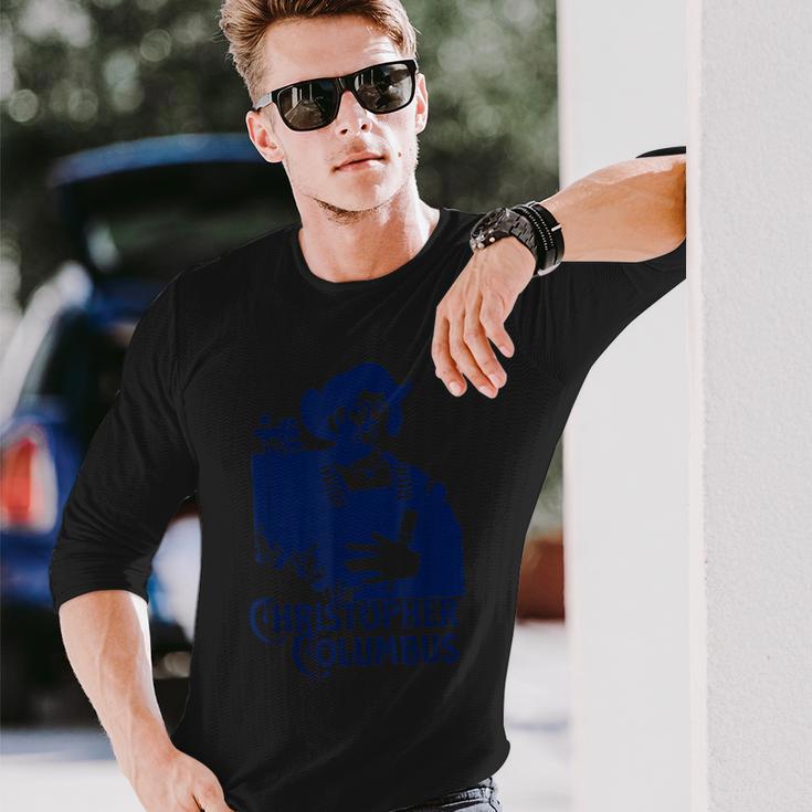 クリストファー・コロンブスの新世界探検家 コロンブス・デイ 長袖Tシャツ 彼への贈り物