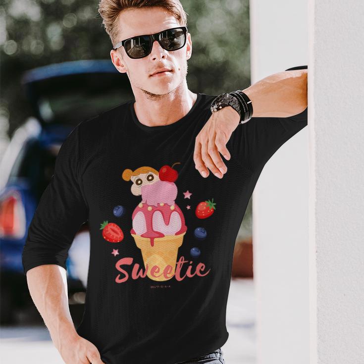 クレヨンしんちゃん ひまわりとアイスクリームしんちゃんのティータイム 長袖Tシャツ 彼への贈り物