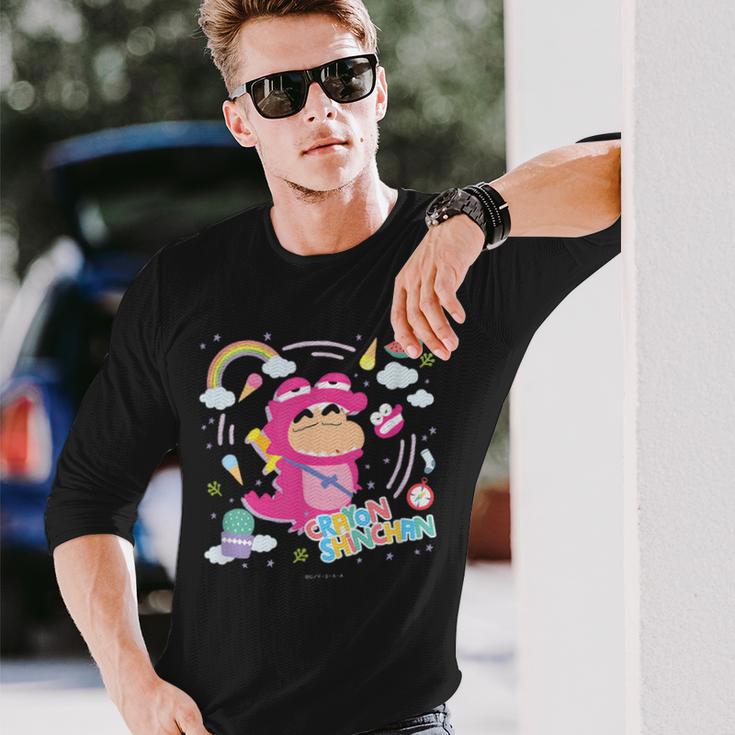 クレヨンしんちゃん ワニ山しんちゃん クレヨンタッチ 長袖Tシャツ 彼への贈り物
