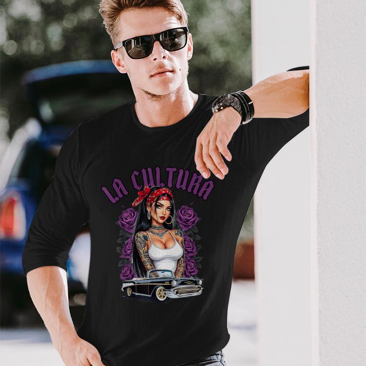 クール アーバン カルチュラ チカーノ ラティーノ メキシカン プライド ホーミー チョーラ 長袖Tシャツ 彼への贈り物