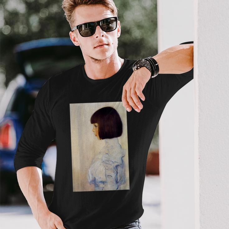 グスタフ・クリムト作品。 長袖Tシャツ 彼への贈り物