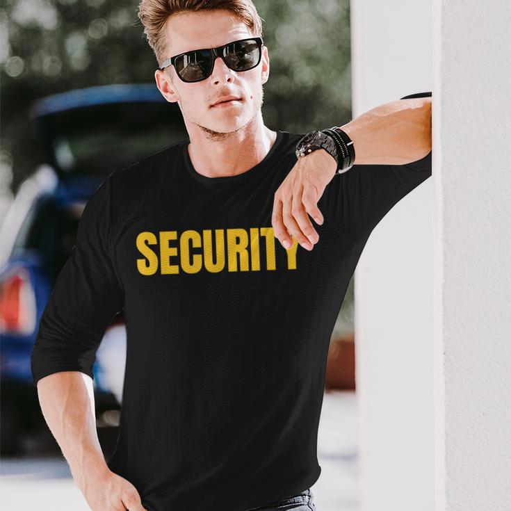 コンサート、フェスティバル用セキュリティtシャツ、イエローレターtシャツ 長袖Tシャツ 彼への贈り物
