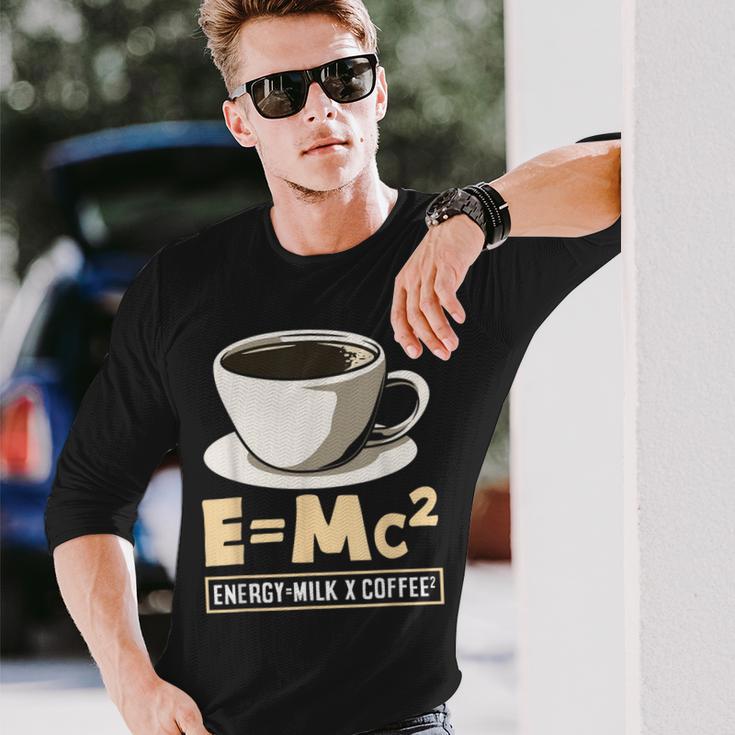 コーヒーラバーエナジーミルクコーヒー EMc² 長袖Tシャツ 彼への贈り物