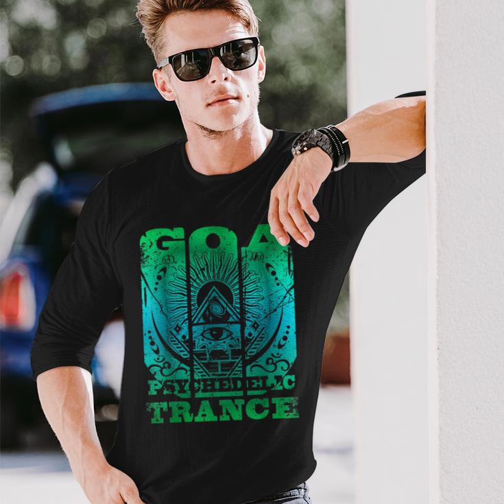 ゴア・サイケデリック・トランス-Om サイトランス レイバー 長袖Tシャツ 彼への贈り物