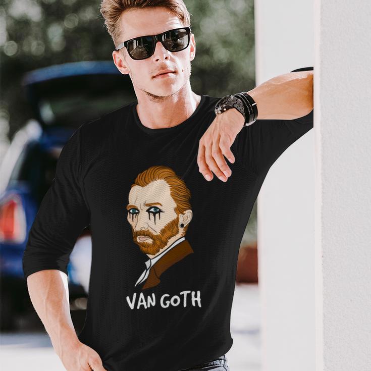 ゴッホ ゴス ポートレート ダーク 美術史 駄洒落ゴシック ユーモア 長袖tシャツ 長袖Tシャツ 彼への贈り物