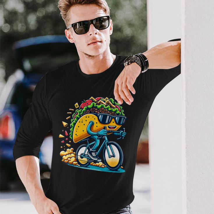 サイクリング タコス ロードバイク 自転車 サイクリスト 長袖Tシャツ 彼への贈り物