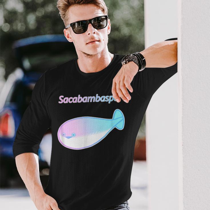 サカバンバスピス パステルカラー おもしろ ゆるかわ かわいい ギフト 長袖Tシャツ 彼への贈り物