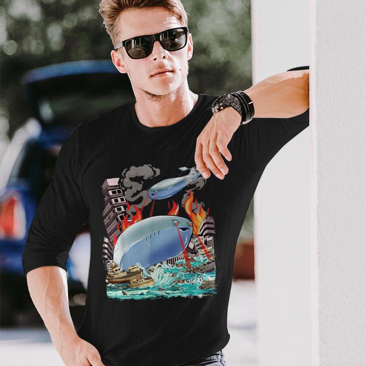 サカバンバスピス フィッシュミーム 怪獣 長袖Tシャツ 彼への贈り物