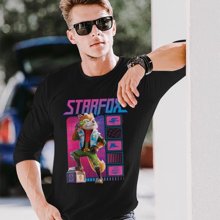 ザ・スーパーマリオギャラクシー・ムービー Fox Mccloud Retro Hero 長袖tシャツ 長袖Tシャツ 彼への贈り物