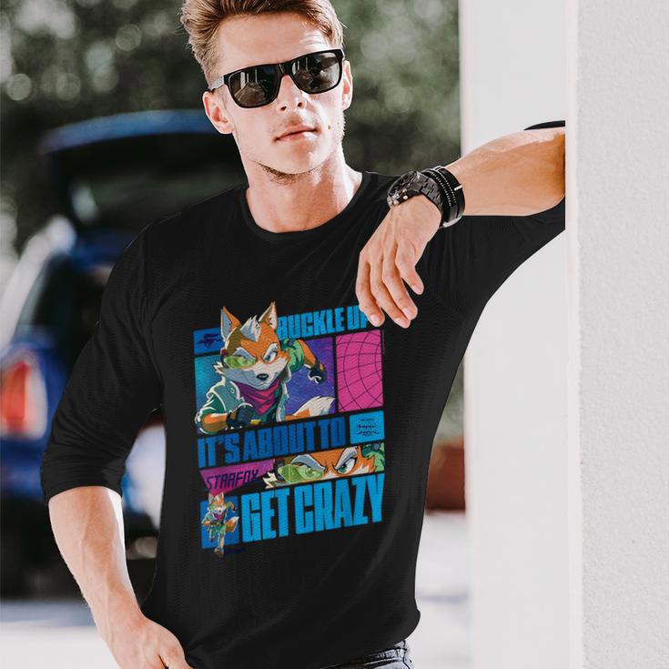 ザ・スーパーマリオギャラクシー・ムービーtarfox Buckle Up Action 長袖Tシャツ 彼への贈り物