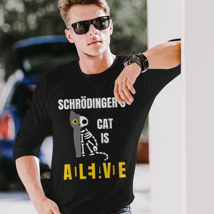 シュレーディンガーの猫は生きている シュレーディンガーの猫の科学者たち 長袖Tシャツ 彼への贈り物