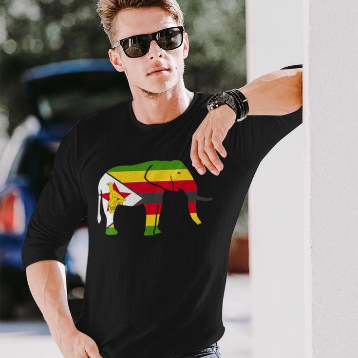 ジンバブエ 国旗 国 国籍 ジンバブエ 長袖Tシャツ 彼への贈り物